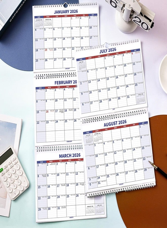 Feteulo 2025-2026 Wall Calendar - 3-Month Wall Calendar 2025-2026, Jan 2025 - Dec 2026, 3 Month Calendar Vertical Display, Move-a-Page, 11" x 25", Large Monthly Calendar, Holidays - Image 2