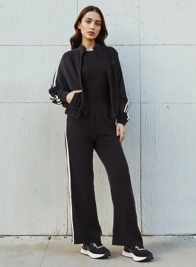 Kappa Kappa Women Contrast Tape Soft Touch Track Pants with Pockets