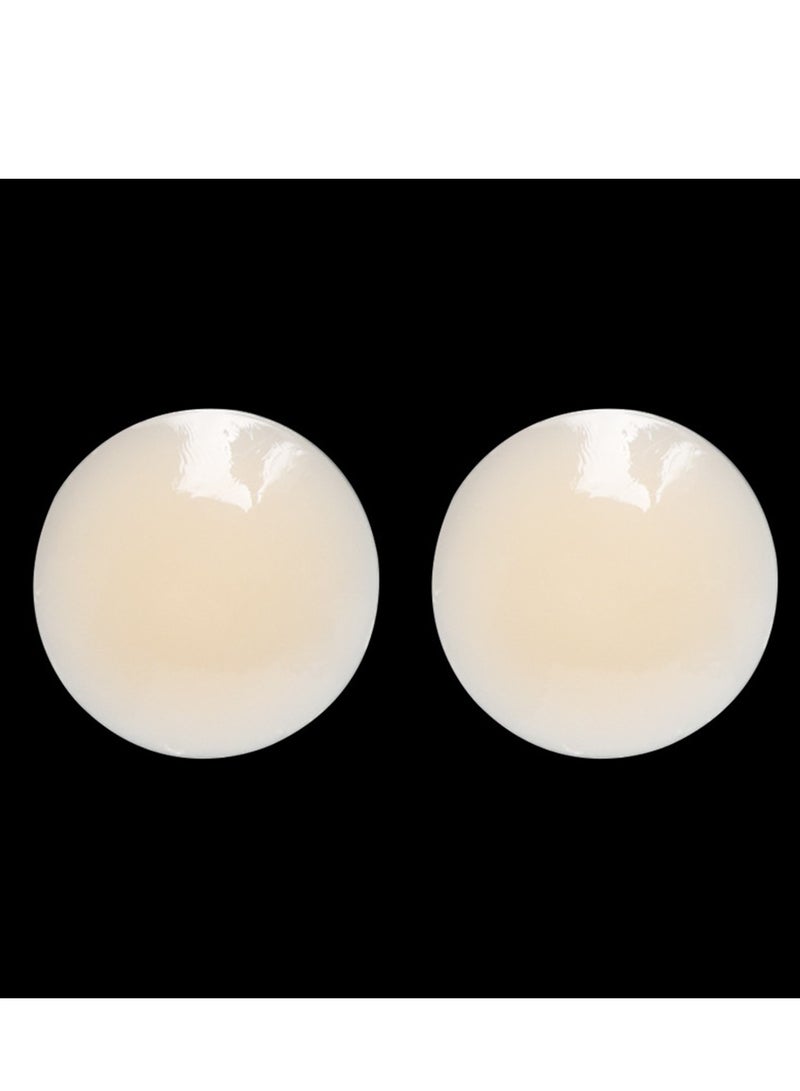 Women Reusable Adhesive Nipple Covers Invisible Round Silicone Cover Bra Pad - Image 2