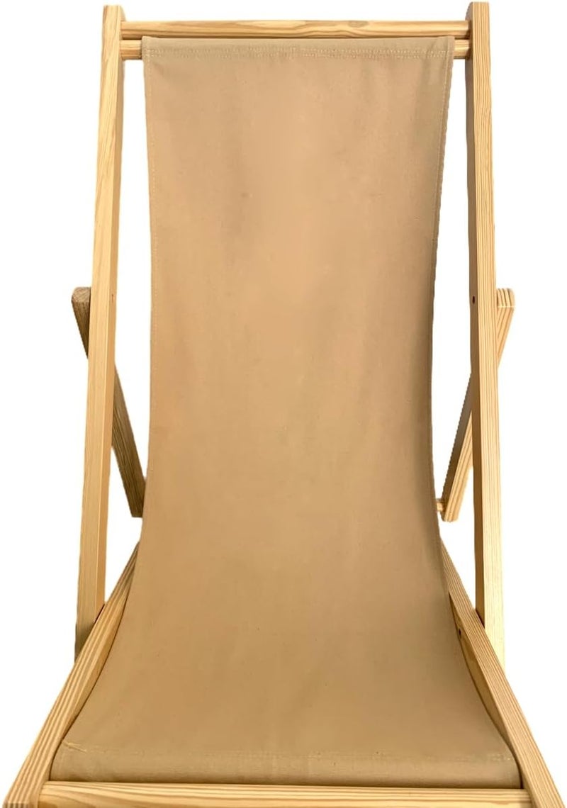 TBACW Replacement Canvas 47.24 Inch Lenth x 17.32 Inch Wide Replacement Cloth for Patio Lounge Chair Beach Sling Chair Reclining Beach Chair-No Wooden Frame-Only Replacement Canvas (Beige) - Image 4