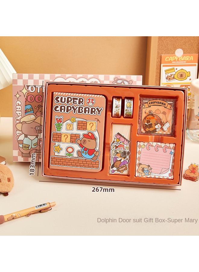 Bluejw Loveable Kapibala Handbook Sticker Gift Box Suit High Color Value Stationery Primary School Children's Day Gift - Image 1