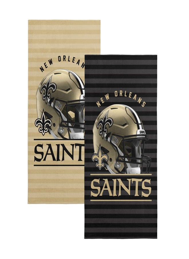 Northwest NFL New Orleans Saints 2-Pack Beach Towel Set, 30" x 60" Each, Standard, Team Colors - Image 1