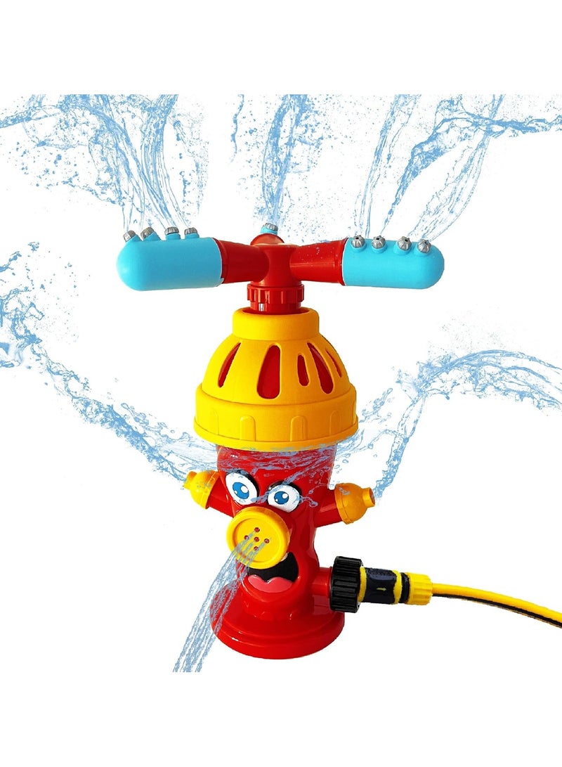 Hydrant Water Sprinkler for Toys Outdoor Activities for Kids - Rotating Spray Outdoor Water Play Children Toys for Summer, Outside Fun Sprinkler,Backyard Kids Play - Image 1