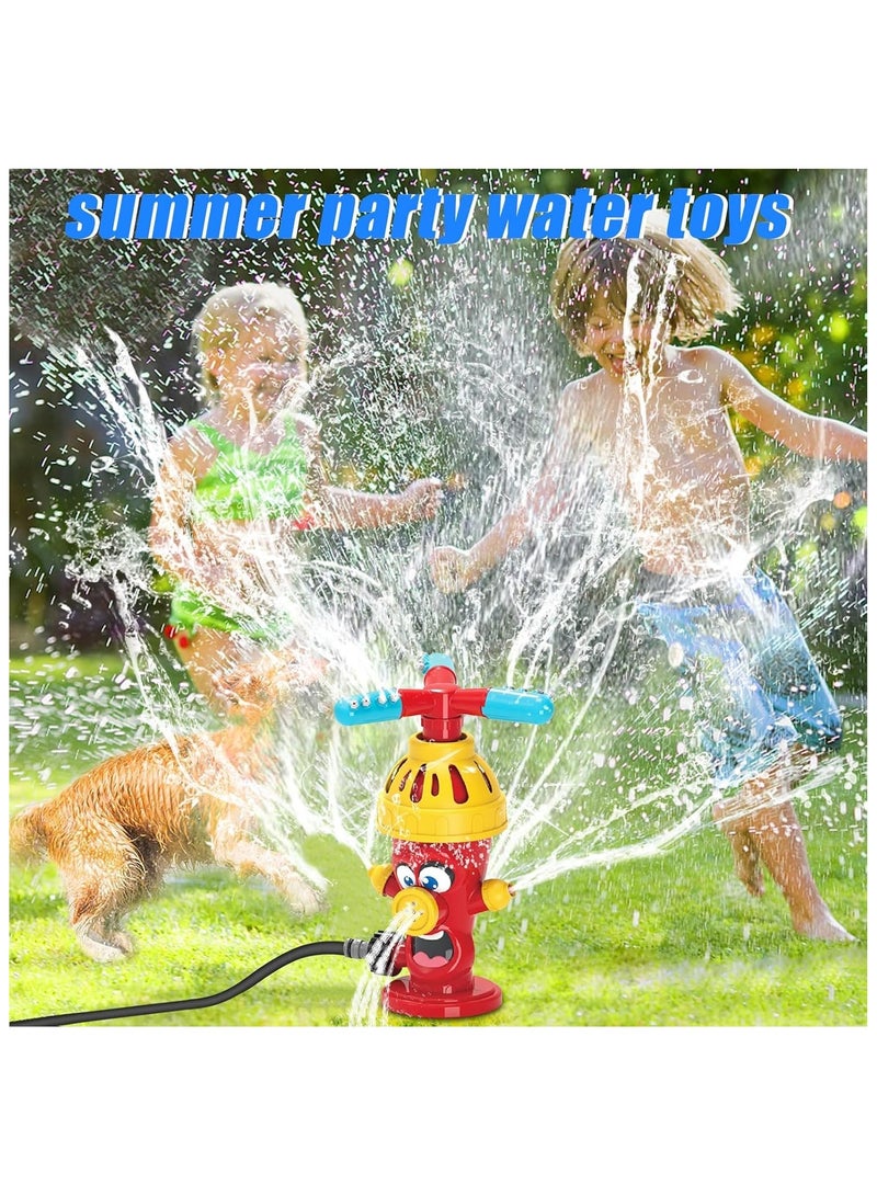 Hydrant Water Sprinkler for Toys Outdoor Activities for Kids - Rotating Spray Outdoor Water Play Children Toys for Summer, Outside Fun Sprinkler,Backyard Kids Play - Image 3