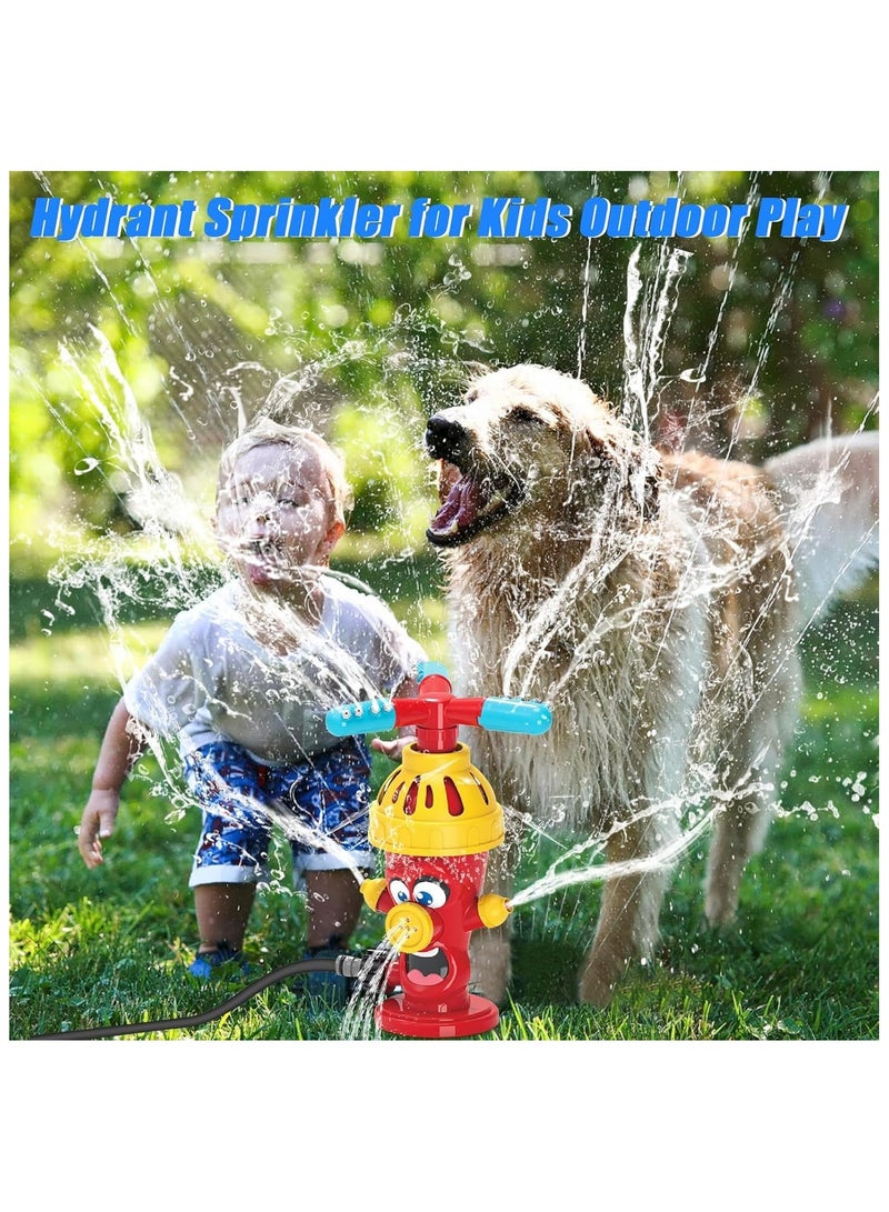 Hydrant Water Sprinkler for Toys Outdoor Activities for Kids - Rotating Spray Outdoor Water Play Children Toys for Summer, Outside Fun Sprinkler,Backyard Kids Play - Image 4