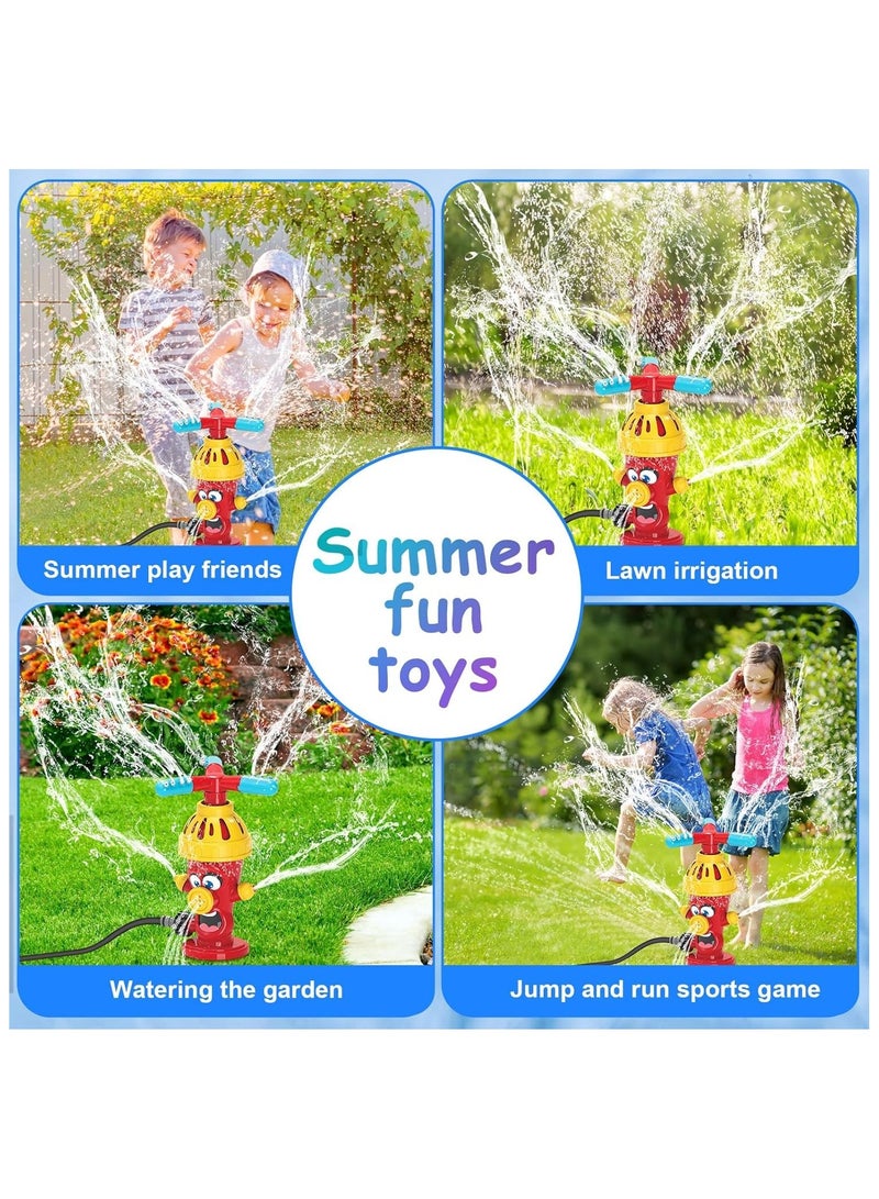 Hydrant Water Sprinkler for Toys Outdoor Activities for Kids - Rotating Spray Outdoor Water Play Children Toys for Summer, Outside Fun Sprinkler,Backyard Kids Play - Image 5