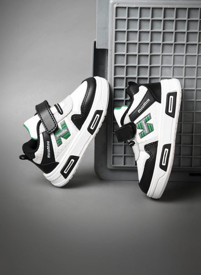 KATS Unisex Kids Colourblocked Mid-Top Sneakers with Velcro Closure - Image 2