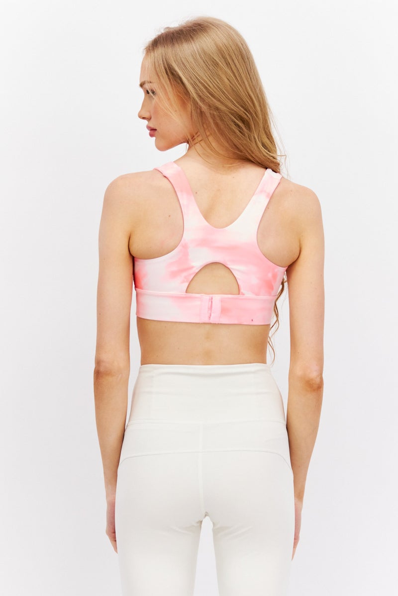 PUMA Women Sportswear Fit Lightly Padded Training Sports Bra, Pink - Image 3