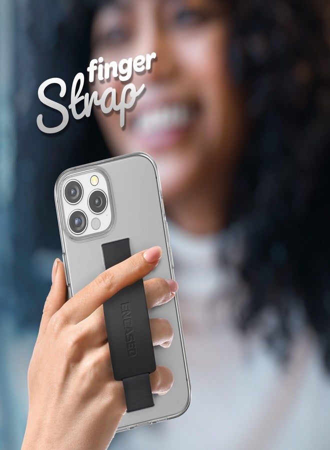 ENCASED Finger Loop Case, Designed for iPhone 15 Pro Max (2023) Hand Strap Grip Cover with Soft-Touch Silicone Phone Holder (Crystal Clear) - Image 5