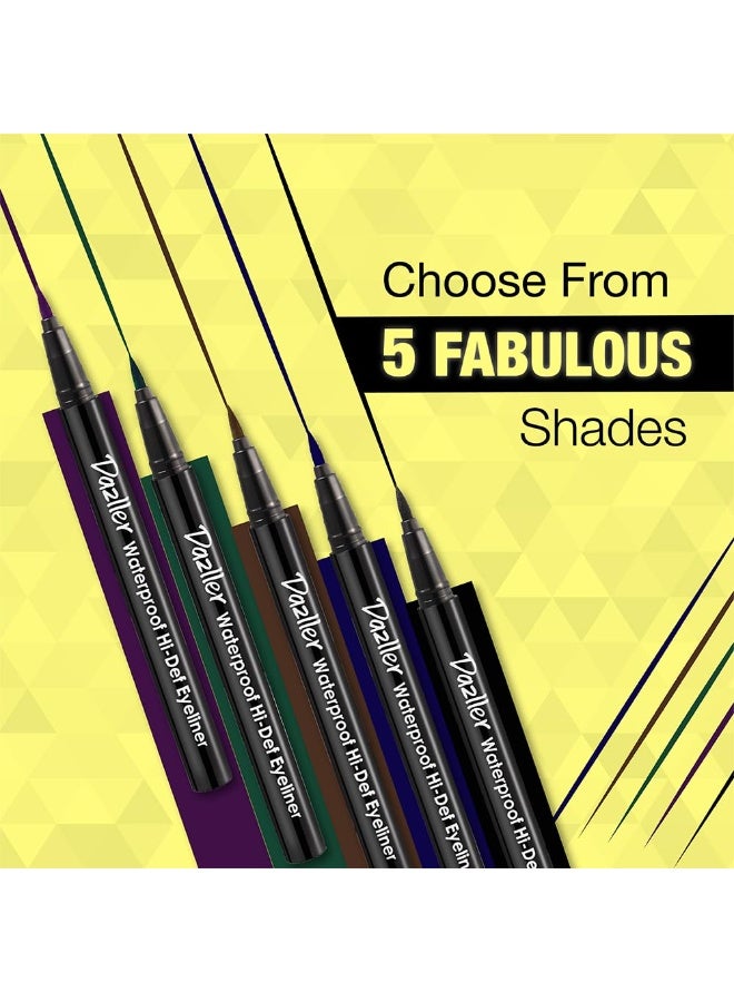 دازلير محدد عيون دازلر عالي الدقة | مخملي مطفي | مقاوم للماء | مقاوم للتلطخ | يدوم طويلاً | مسحة واحدة | تطبيق دقيق | أسود | 1.1 غرام - Image 3