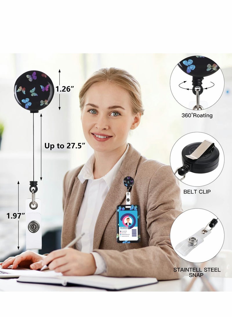 Excefore ID Badge Holder with Lanyard (Colour Butterfly) - Image 2