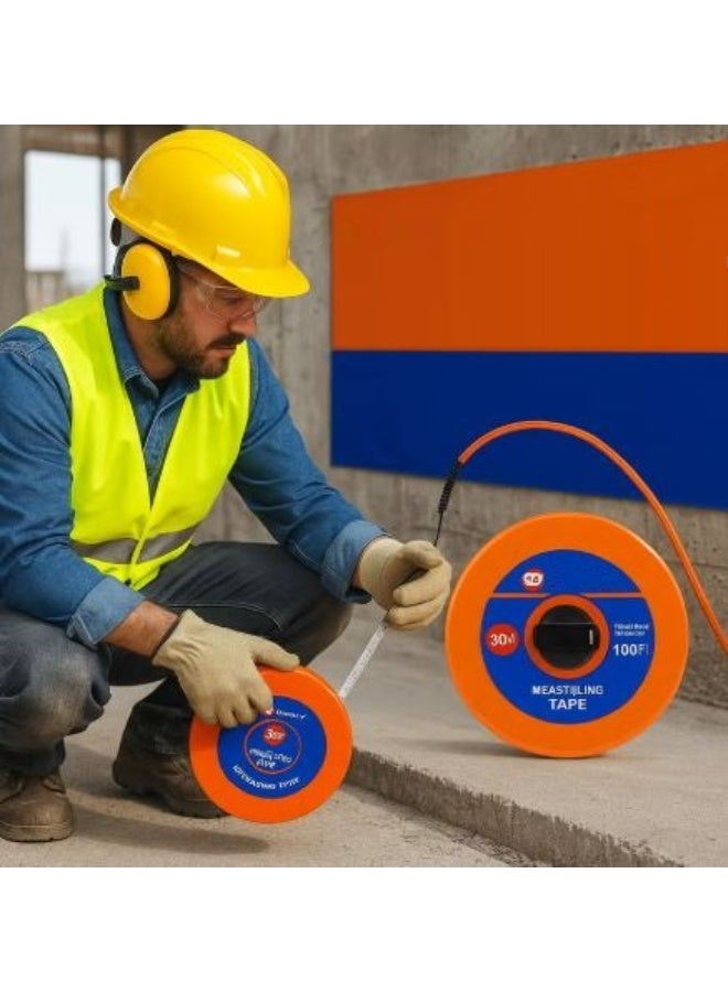 فكسر شريط قياس من الألياف الزجاجية بطول 50 مترًا - متين ومقاوم للعوامل الجوية مع غلاف ABS ومقبض معدني - Image 4