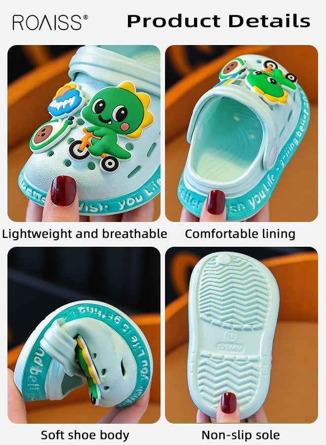 roaiss Toddler Boys Adorable Sandals, Comfort Clogs with EVA Non-slip Sole, Breathable Slippers with Cartoon Design, Slip on Slides for Little Boys, Suitable for Beach, Daily Wear and Casual Occasions - Image 4
