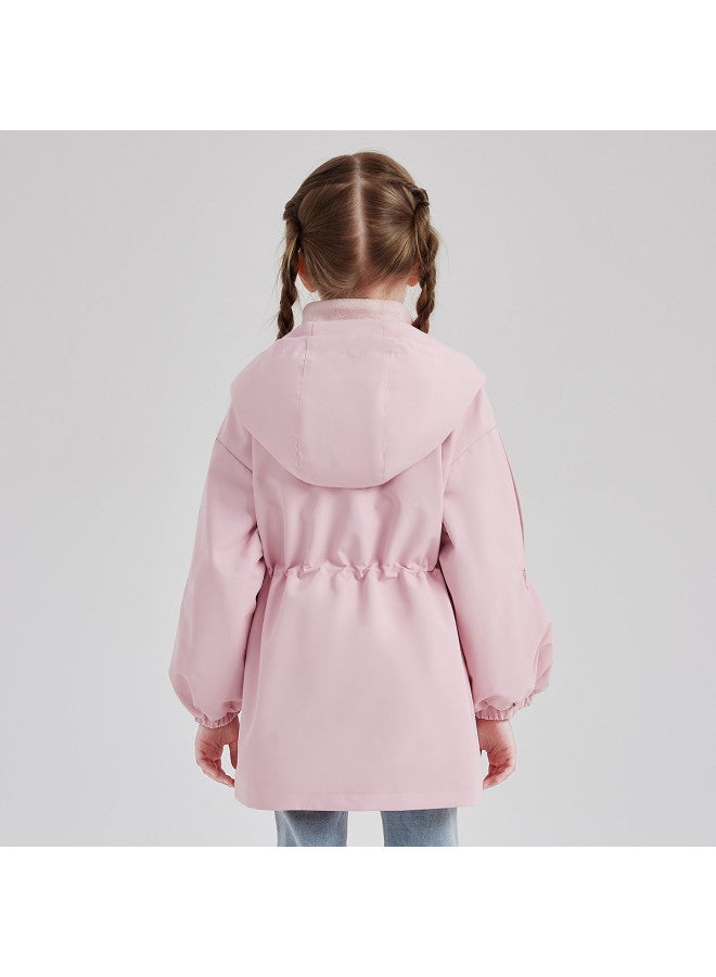 DEESHA In-1 Waterproof Windproof Breathable Waist-defining Jacket】autumn Winter Women's Mid-large Kids Children Hooded Two-piece Top - Image 4