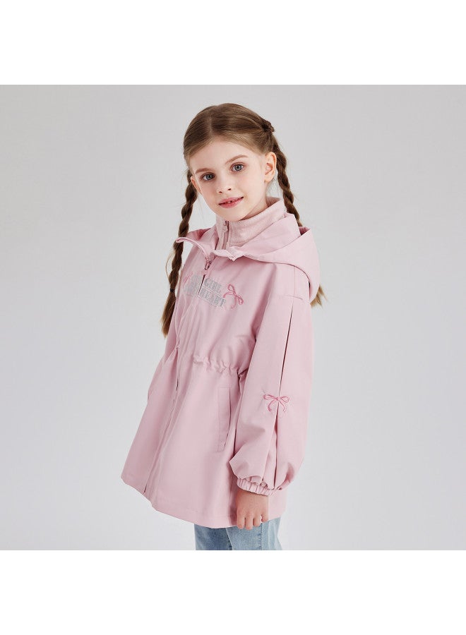DEESHA In-1 Waterproof Windproof Breathable Waist-defining Jacket】autumn Winter Women's Mid-large Kids Children Hooded Two-piece Top - Image 3