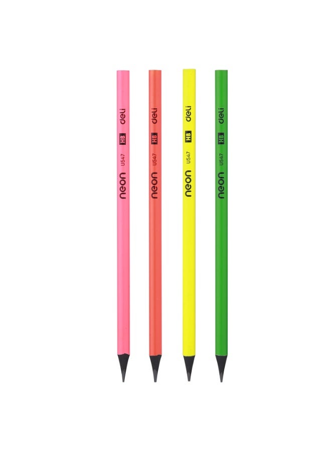 Deli EU54700 HB Pencil – Wood-Free, Triangular Grip, Assorted Colors for Comfortable Writing - Image 2
