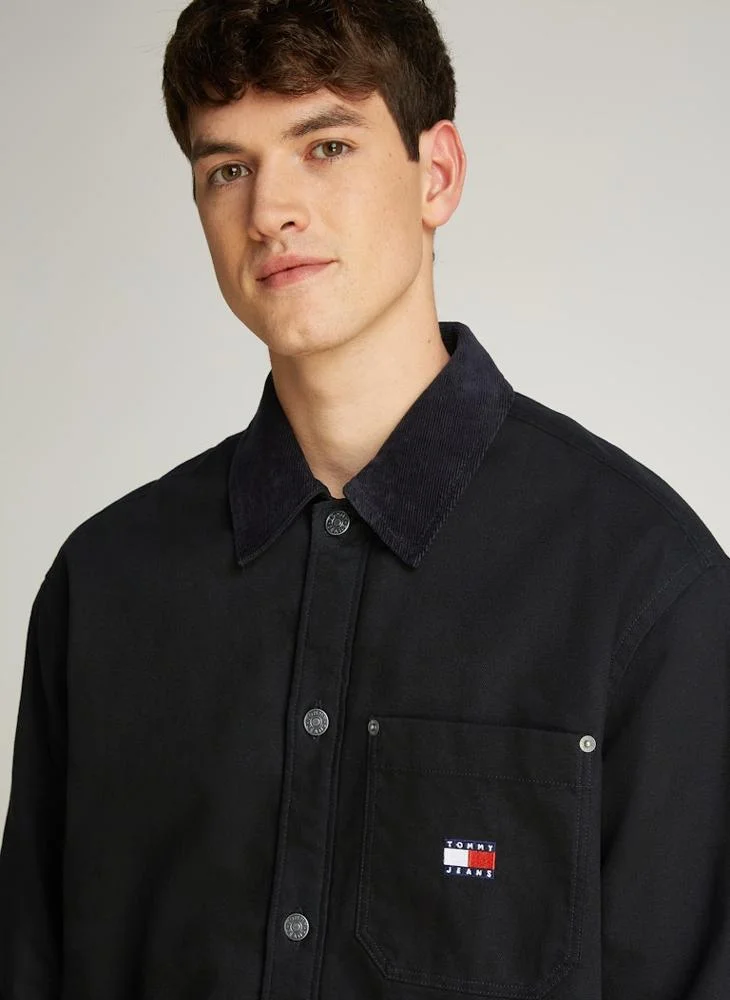 TOMMY JEANS Logo Print Relaxed Fit Shirt