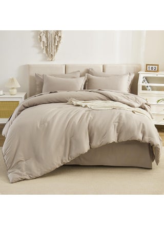 Litanika Twin/Twin XL Size Comforter Sets Grey Oatmeal - 5 Pieces Bed in a Bag Twin/Twin XL Beddding Comforter Sets  Solid Lightweight Bed Set with Comforter  Sheets  Pillowcase & Sham - pzsku/Z18B832836CDA0CFCDD18Z/45/1749668496/5e4e22c9-538f-4b5f-83b1-8613e9c2aa2b