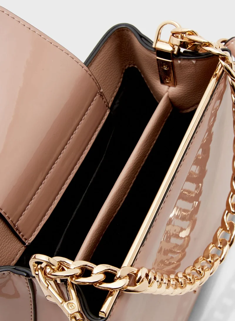 Dune London Dileina Cappuccino Chain Detail Crossbody