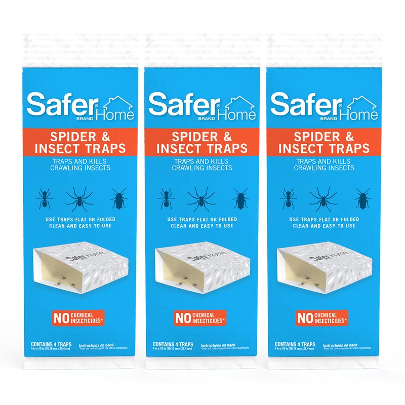 Safer Brand Safer Home SH400SR Indoor Spider, Ant, Cockroach, Centipede, and Crawling Insect 12 Traps, Blue - Image 1