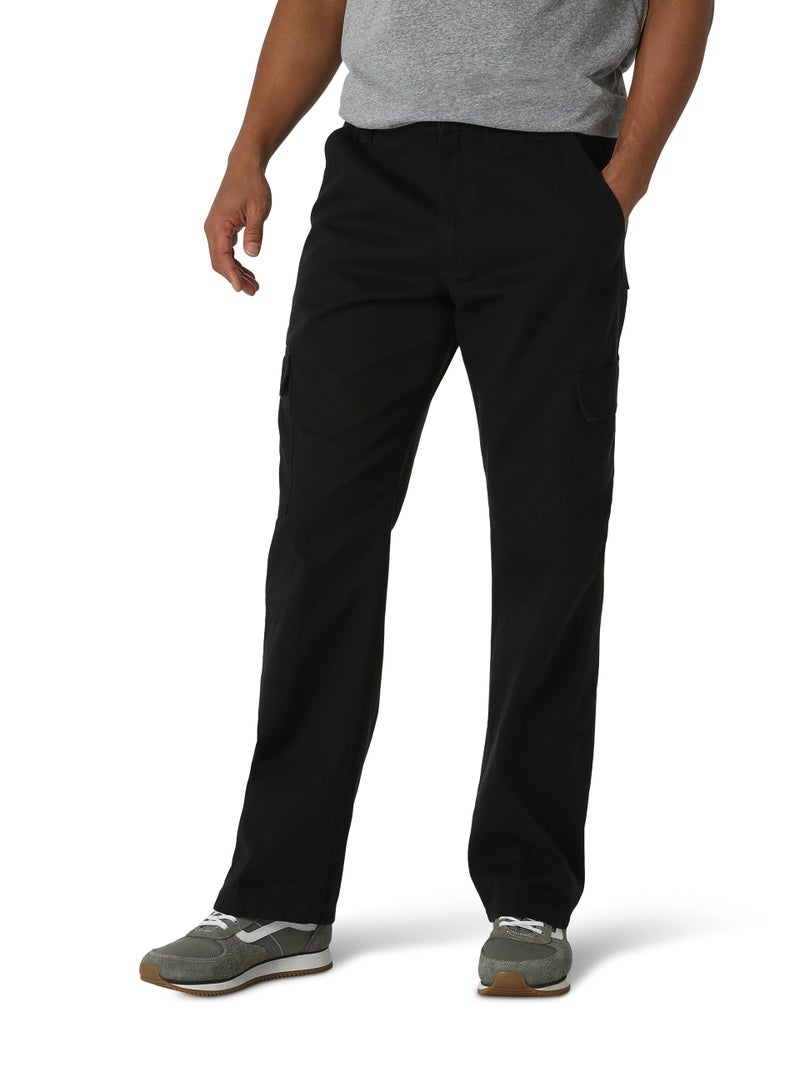 Wrangler Authentics بنطال كارجو مريح من قماش تويل، أسود، 40W x 29L - Image 1