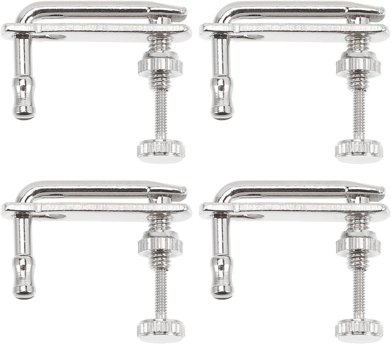 4pcs Violin Fine Tuners Metal Alloy String Tuners for Violins Professional Fine Adjusters Easy Installation Classic Silver Design - Image 1