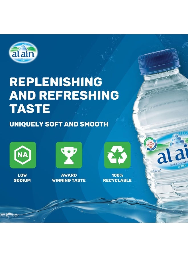 Al Ain Al Ain Water 330ml, Pack of 24, Low Sodium Water, Balanced Mineral Composition Nourishing Al Ain Water - Image 3