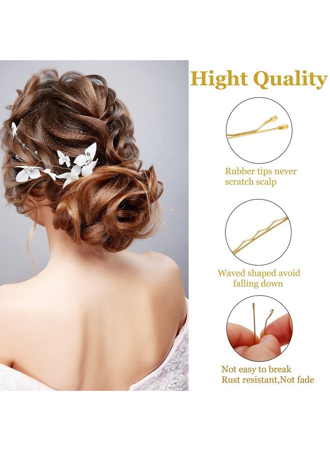 Laicky Bobby Pins, 200Count Blonde Hair Pins Hairpins With Box For Women Lady Girls Kids Hair Pin Invisible Wave Hairgrip Barrette Hairclip Bulk Hair Accessories (Blonde,2.2 Inch) - Image 3