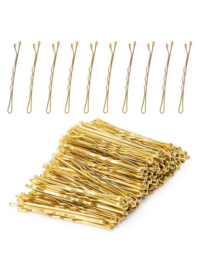 Laicky Bobby Pins, 200Count Blonde Hair Pins Hairpins With Box For Women Lady Girls Kids Hair Pin Invisible Wave Hairgrip Barrette Hairclip Bulk Hair Accessories (Blonde,2.2 Inch) - Image 1