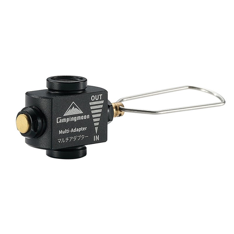 Gas Tank Adapter: Brass Valve, Aluminum Alloy Construction, Leak-Proof Built-In Rubber Ring - Foldable Adjustable Flow Valve, Scratch-Resistant Safety Knob for Gas Tank Connection & Outdoor Camping Us - Image 1