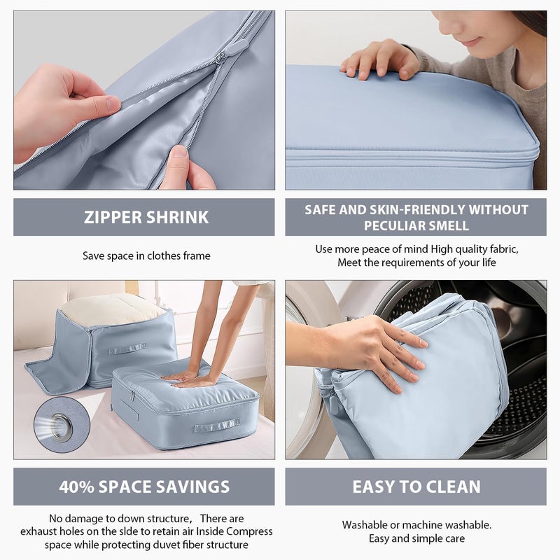 GOPAD Blankets Compression Bag Extra Large Storage Bags for Bedding Heavy Duty Moving Bags SpaceSaving Vacuum Seal Storage Ideal for Organizing and Reducing Bulk 1 PcsMulticolor - Image 2