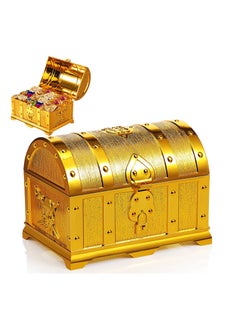 Vintage Treasures Collection Storage Box Gold Vintage Prize Box Plastic Chest Activities Amusements for Classroom Party Favors