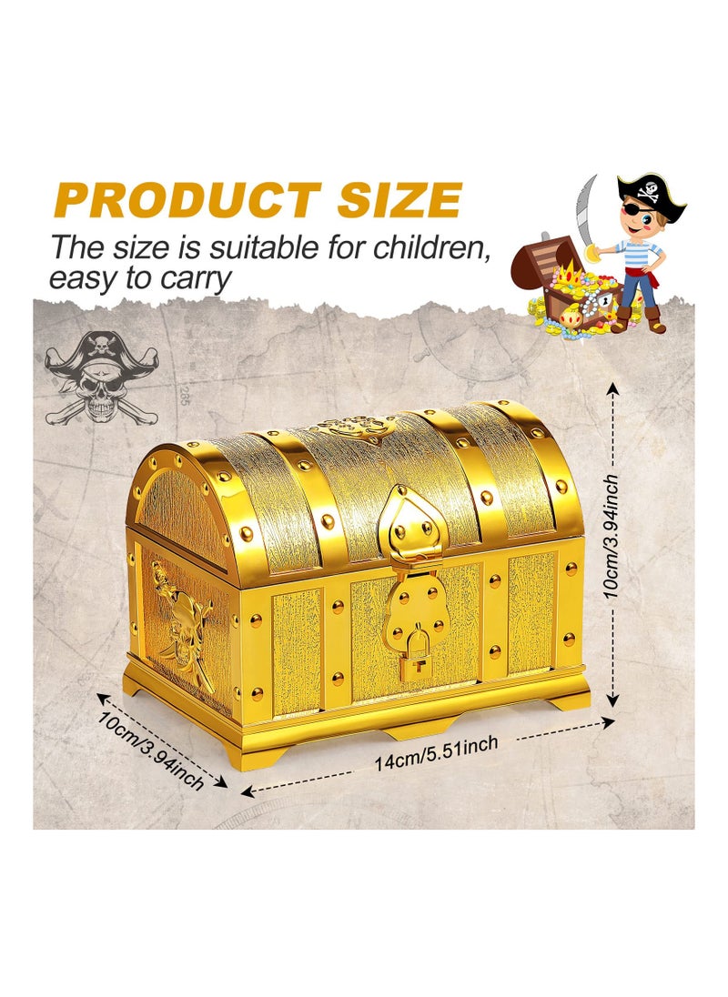SYOSI - Vintage Treasures Collection Storage Box Gold Vintage Prize Box Plastic Chest Activities Amusements for Classroom Party Favors - Image 1