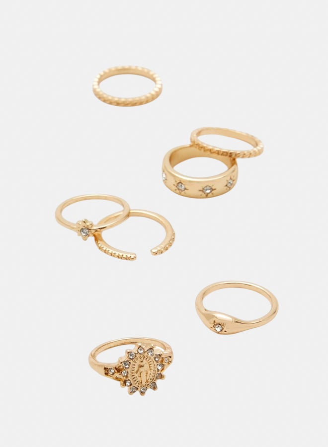 Assorted Rhinestone Ring Set