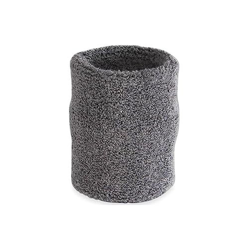 AMIFIT 5 x 3 Inch Sports Wrist Band Absorbent Sweatbands for Football Basketball Running Athletic Sports and Working Out, Pack of 1 (Grey) - Image 1