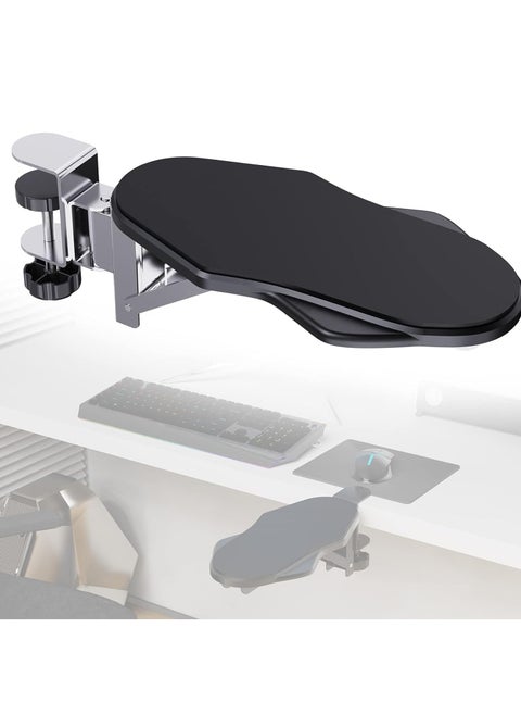 Computer Arm Rest for Desk, Adjustable Arm Rest Support for Computer Desk Ergonomic Arm Rest Extender Rotating Mouse Pad Holder for Table, Office, Chair, Desk