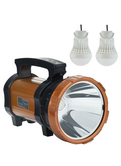 SONASHI Rechargeable Search Light with 2 LED Bright Bulbs  6000mAh Battery with Continuous Working of 10 Hours  2 Light Modes  Solar Charging And Power Bank Function  Flashlights SSL-725B  - Image 1