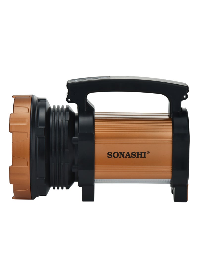 SONASHI - Rechargeable Search Light with 2 LED Bright Bulbs  6000mAh Battery with Continuous Working of 10 Hours  2 Light Modes  Solar Charging And Power Bank Function  Flashlights SSL-725B - Image 1