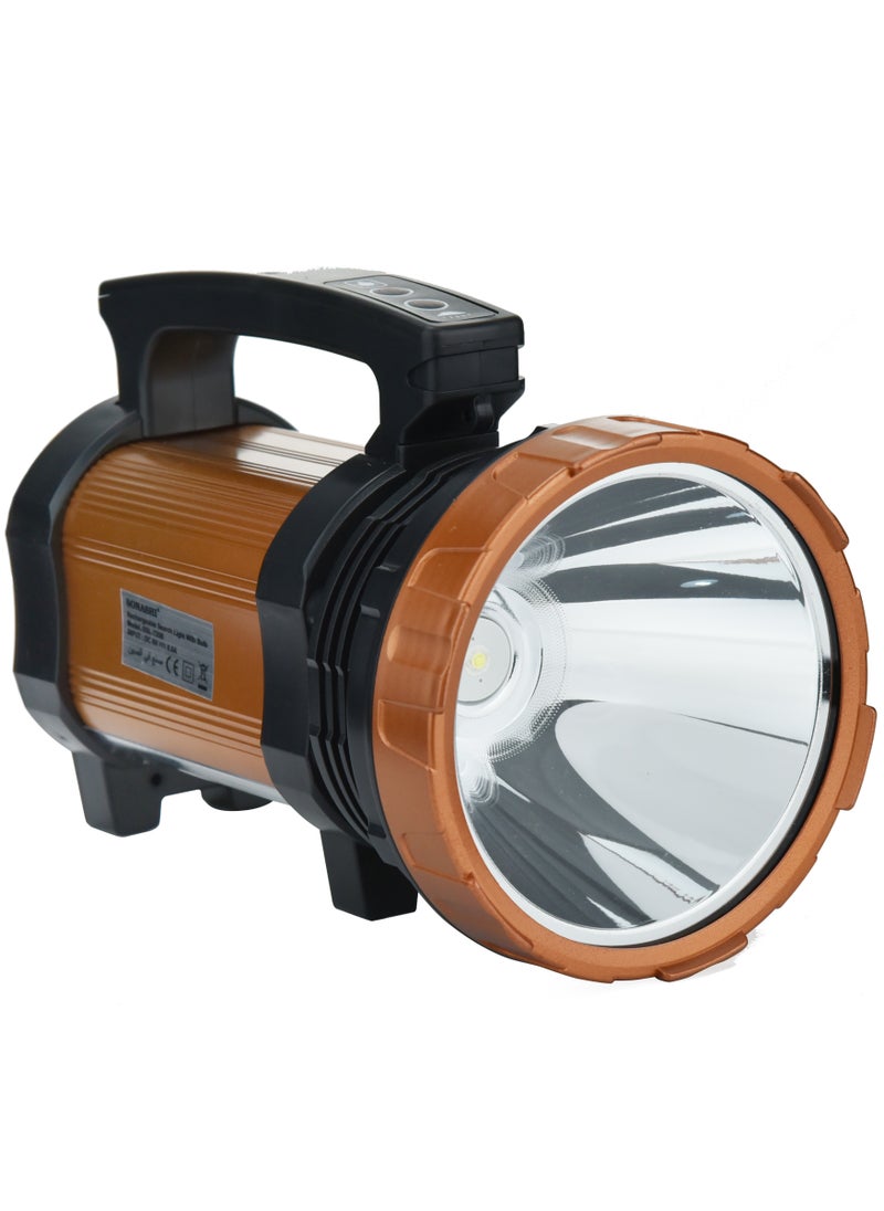 SONASHI - Rechargeable Search Light with 2 LED Bright Bulbs  6000mAh Battery with Continuous Working of 10 Hours  2 Light Modes  Solar Charging And Power Bank Function  Flashlights SSL-725B - Image 1