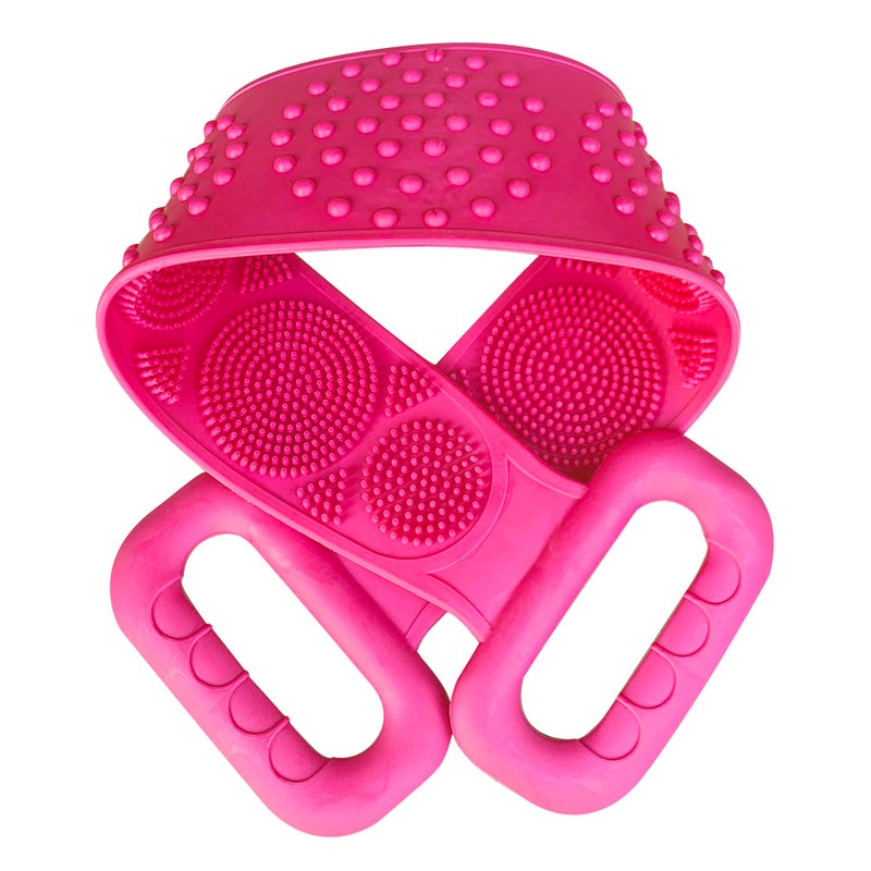 Silicone Back Scrubber, Bath Shower Silicone Body Massage Brush Silicone Bath Towel Exfoliating Body Brush Belt, Cleaning Shower Strap, Double-Sided Washing Towel Scrubber for Men Women - Image 3
