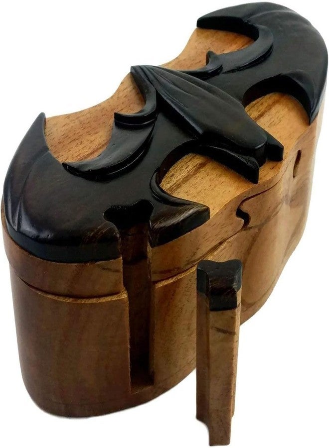 The Handcrafted Batman Superhero, Handcrafted Wooden Puzzle Box, All-Natural Intarsia Wood Art, Unique Secret Storage - Image 3