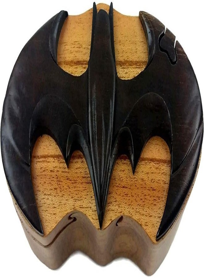 The Handcrafted Batman Superhero, Handcrafted Wooden Puzzle Box, All-Natural Intarsia Wood Art, Unique Secret Storage - Image 2