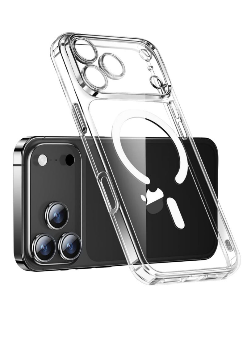 Aookay for iPhone 17 Pro Max Magnetic Case [Full Camera Protection][Compatible with Magsafe][Anti-Yellowing][Mil-Grade Protection] Shockproof Transparent Phone Case for iPhone 17 Pro Max (Clear) - Image 1