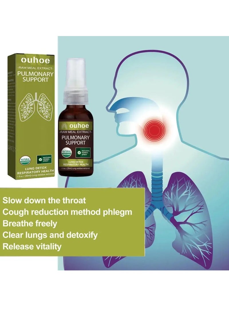 OUHOE Herbal Respiratory Support Spray, Breath Detox Herbal Lung Cleansing Spray, Non-irritating Herbal Lung Cleansing Spray, Natural Herbal Spray For Lung, Respiratory Support And  Breath  - Image 2