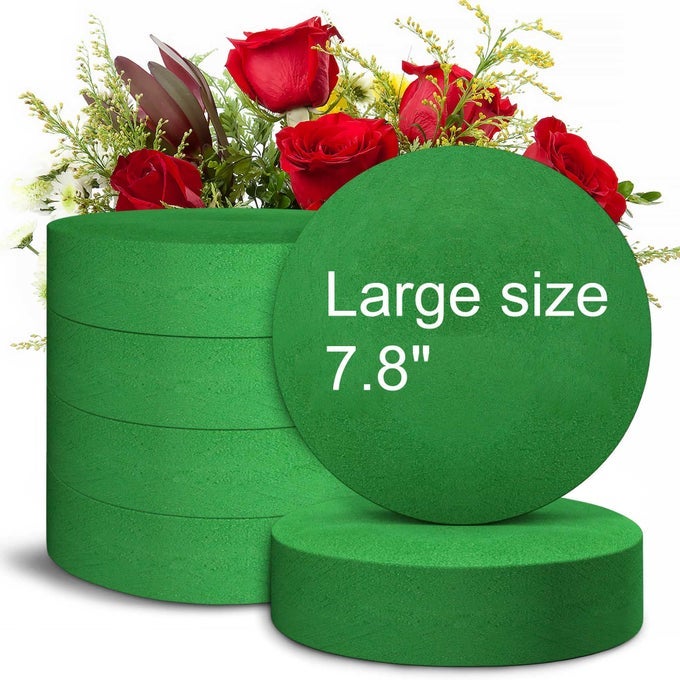 ROUND FLORAL FOAM BLOCKSLARGE DRY FLORAL FOAM FOR ARTIFICIAL FLOWERSCRAFT PROJECTWEDDING AISLE FLOWERSARTY DECORATION 6 PACK 787