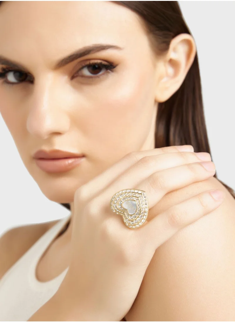 GUESS Heart Solitaire Ring