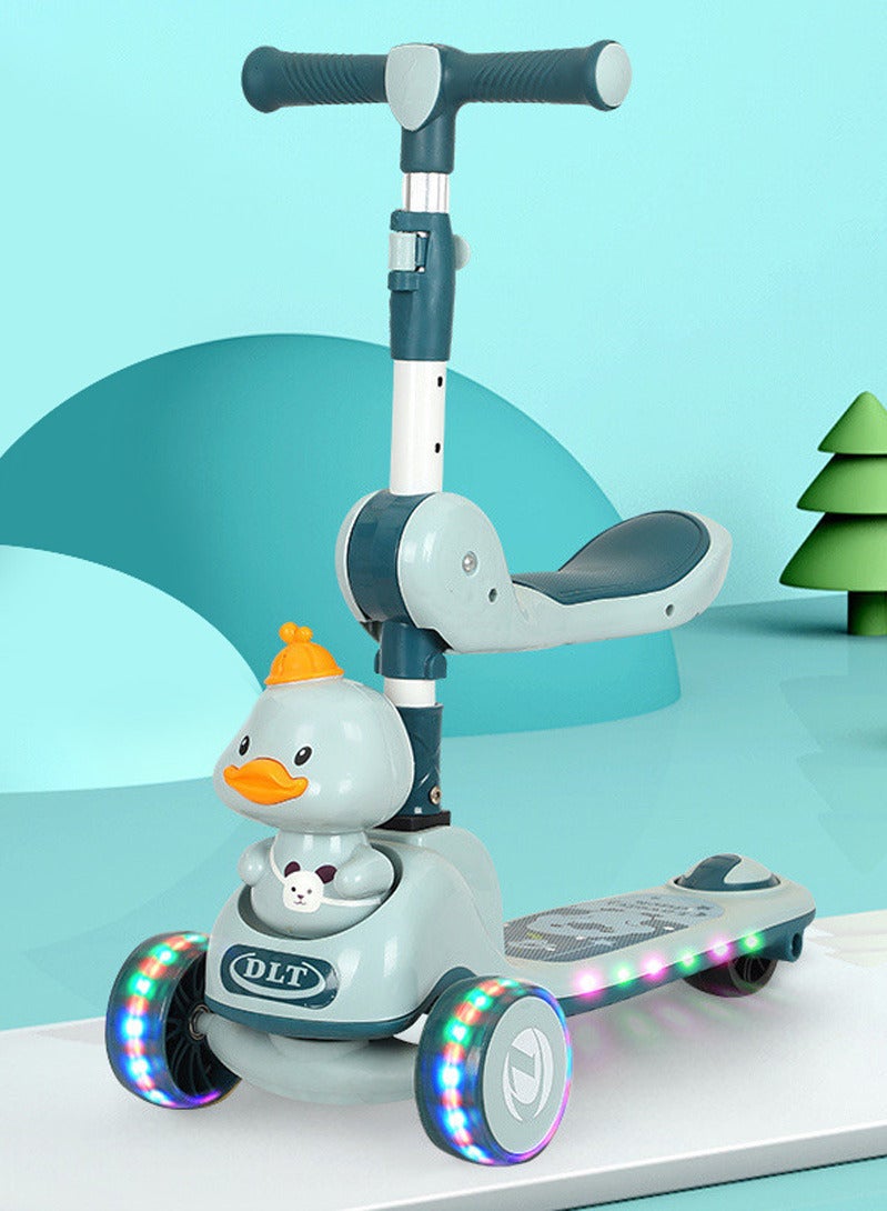 YelaJoy Scooter, Kids Scooter, 3 Wheel LED Lighted Scooter for 3-6 Years - Adjustable, Foldable, Great for Boys and Girls  - Image 1