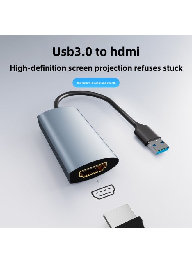 مزامنة الصوت من USB 3.0 إلى HDMI عالية الدقة 1080 بكسل لجهاز الكمبيوتر المضيف للمراقبة، محرك أقراص USB إلى HDMI مجاني - اللون: USB 3.0 إلى HDMI بدون برنامج تشغيل - Image 1