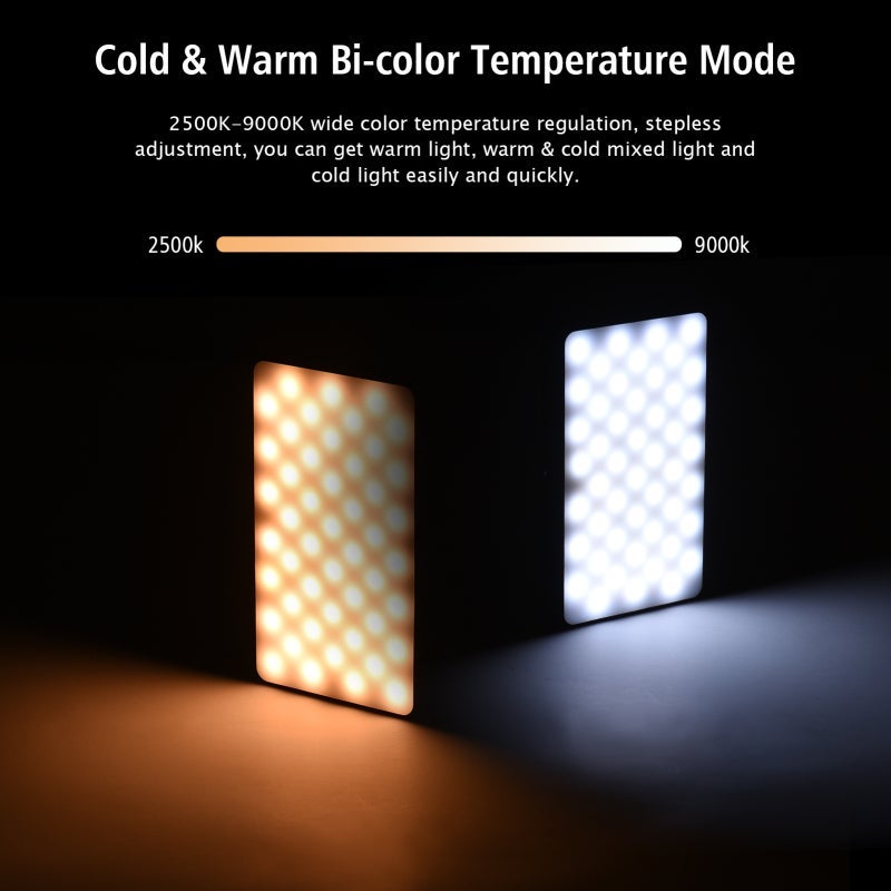 Mini LED Video Light: 8W 140pcs LED Beads 95+ CRI - 2500K-9000K Bi-color & RGB Modes Clip-on Video Conference Light for Laptop Desktop Smartphone Tablet - Image 4