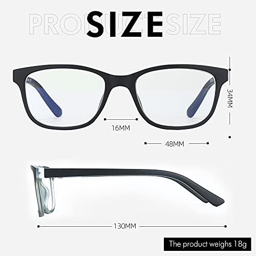 ZENOTTIC Kids Blue Light Blocking Glasses Anti Glare Lens Lightweight Frame Computer Eyeglasses for Boys and Girls - Image 3